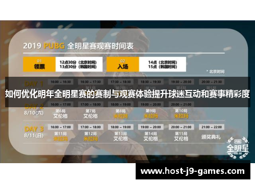 如何优化明年全明星赛的赛制与观赛体验提升球迷互动和赛事精彩度 如何优化明年全明星赛的赛制与观赛体验提升球迷互动和赛事精彩度